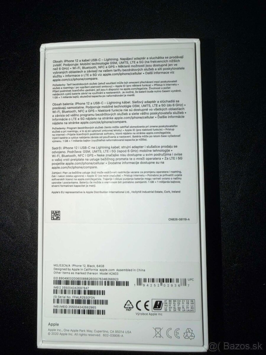 PREDÁM IPHONE 12 , 64GB, Black - 3