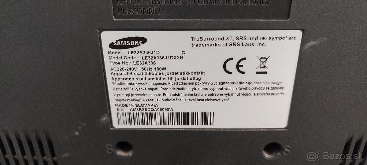LCD televízor Samsung (model LE32A336) 32 " 81cm - 3