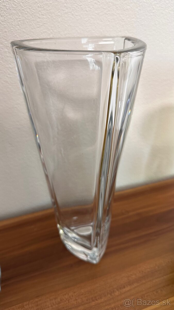 Hutné sklo s bublinkami - retro, umelecká váza - 3