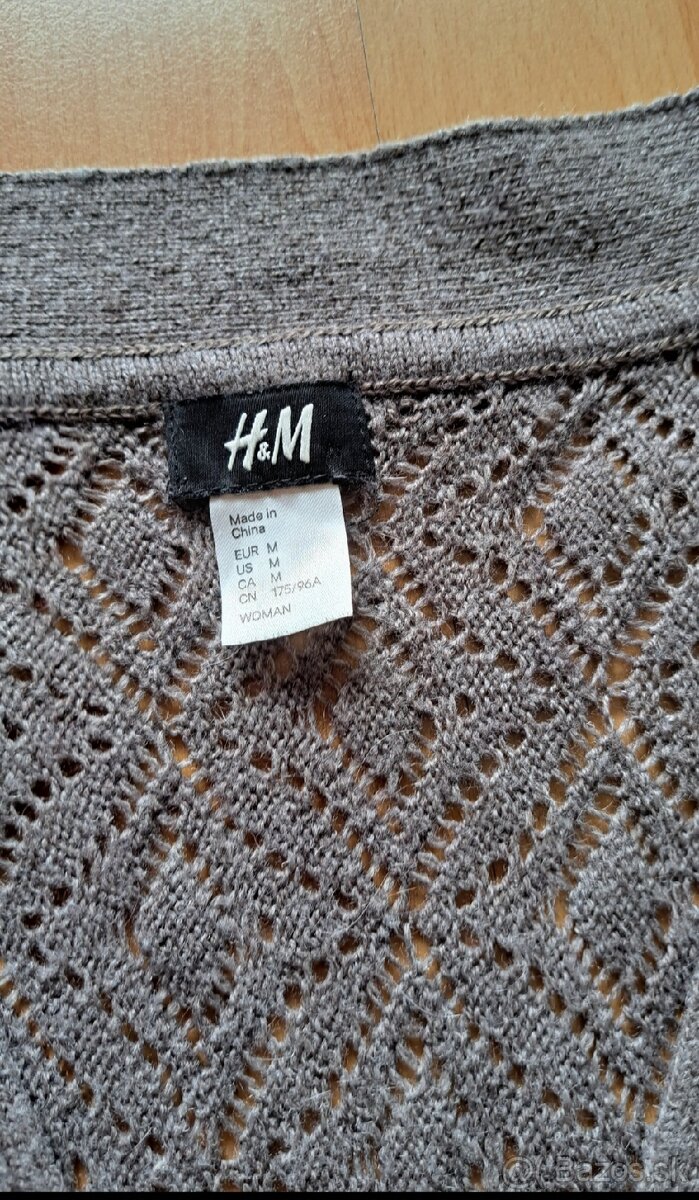 H&M nový teplí úetový kardigán šaty S/M - 3