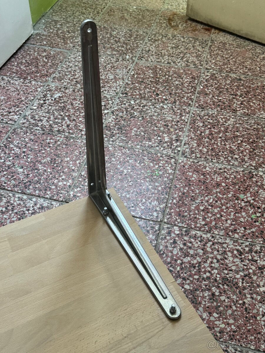 Dve pevné police z masívneho dreva - 3