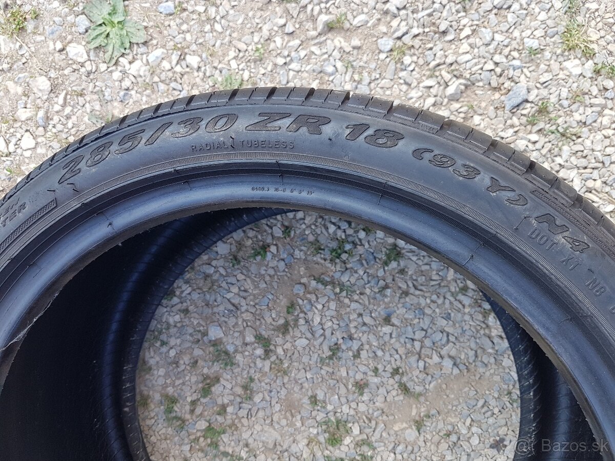 285/30 r18 letné pneumatiky 2ks Pirelli DOT - 3