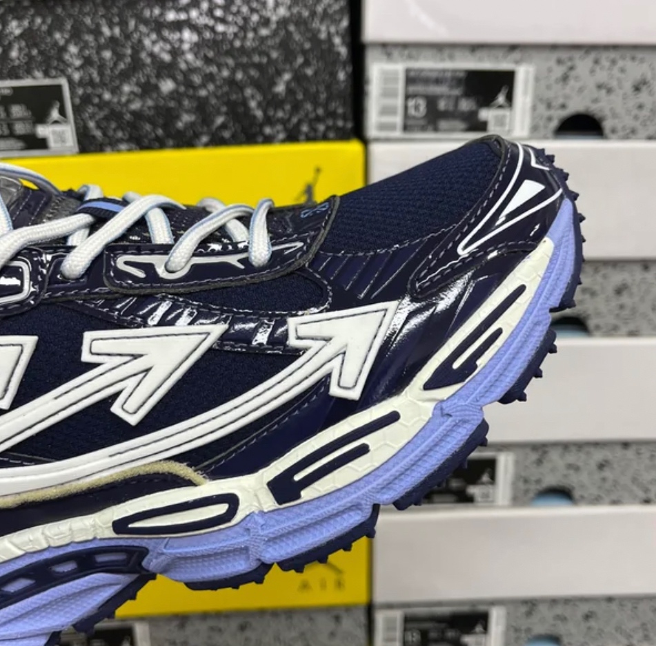 Off-White Be Right White Navy Blue Shark - 3