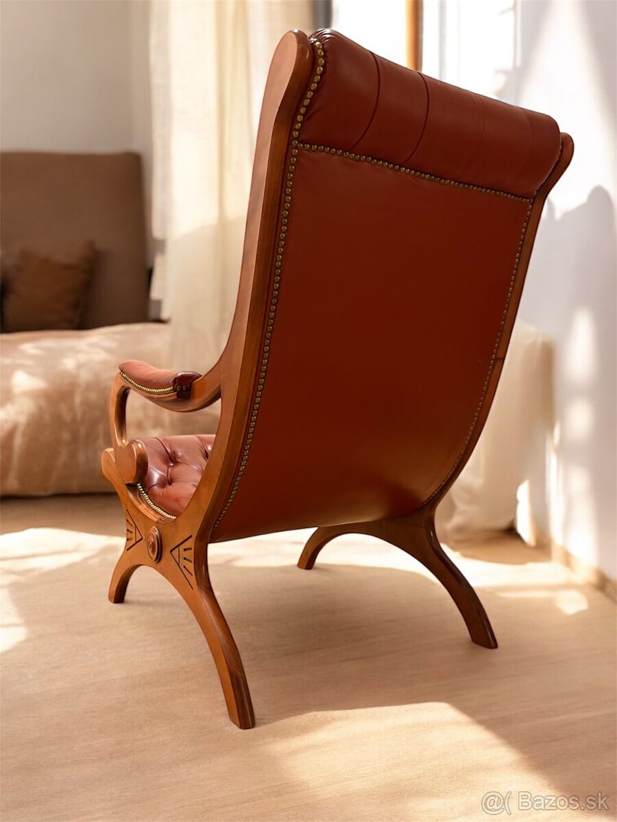 Luxusné pohodlné kreslo v štýle Chesterfield, V92xH85xS61 - 3