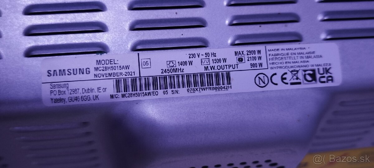 Predám inteligentnú mikrovlnnú rúru Samsung (Smart Oven) - 3