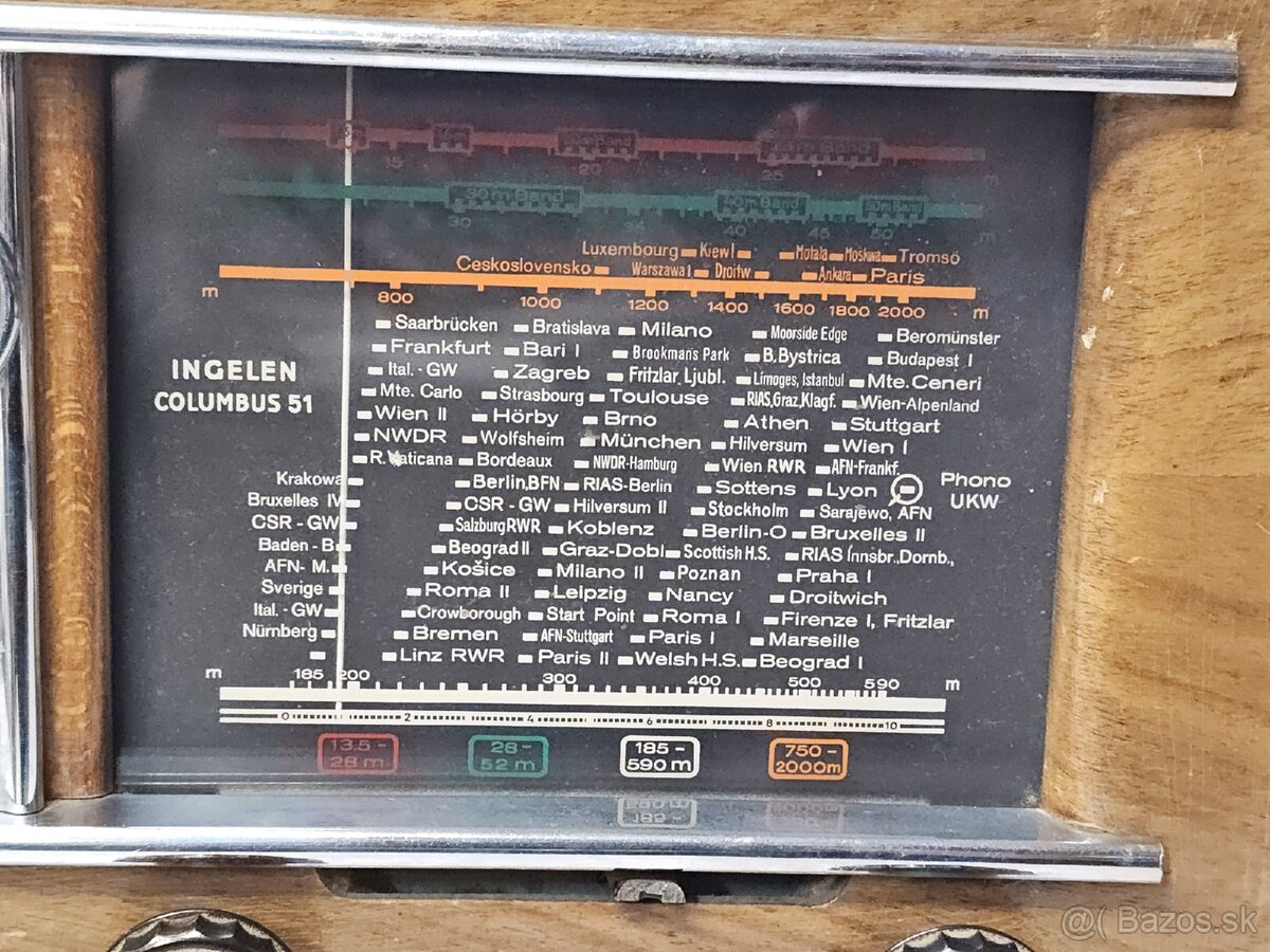 ☆ Starožitné elektronkové radio INGELEN COLOMBUS 51W - 3