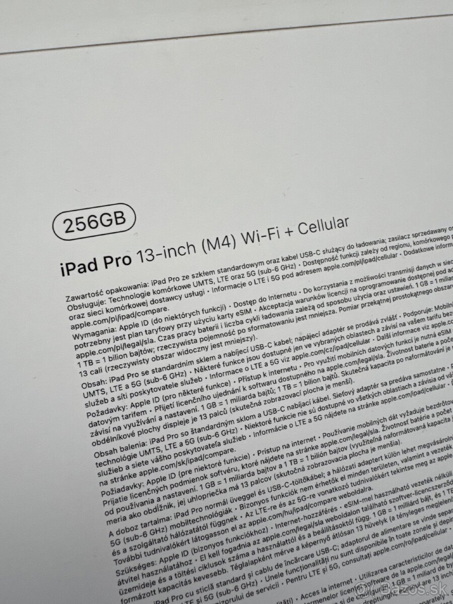 Nový nerozbalený iPad Pro 13" M4 Wi-Fi + Cellular 256GB - 3