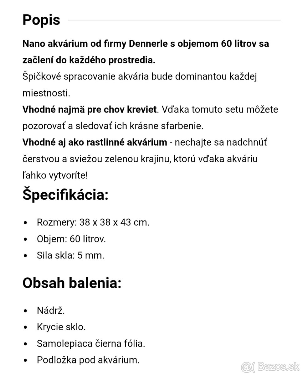 Akvárium Dennerle 60l - 3