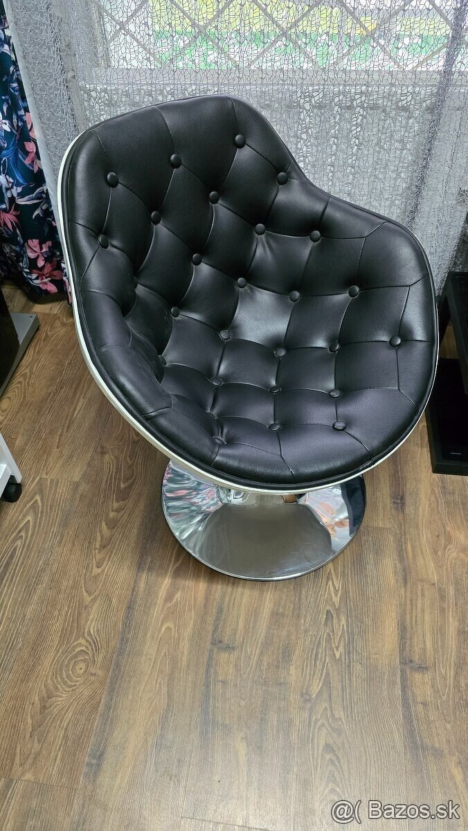 Bielo cierne otocne kresla - 3