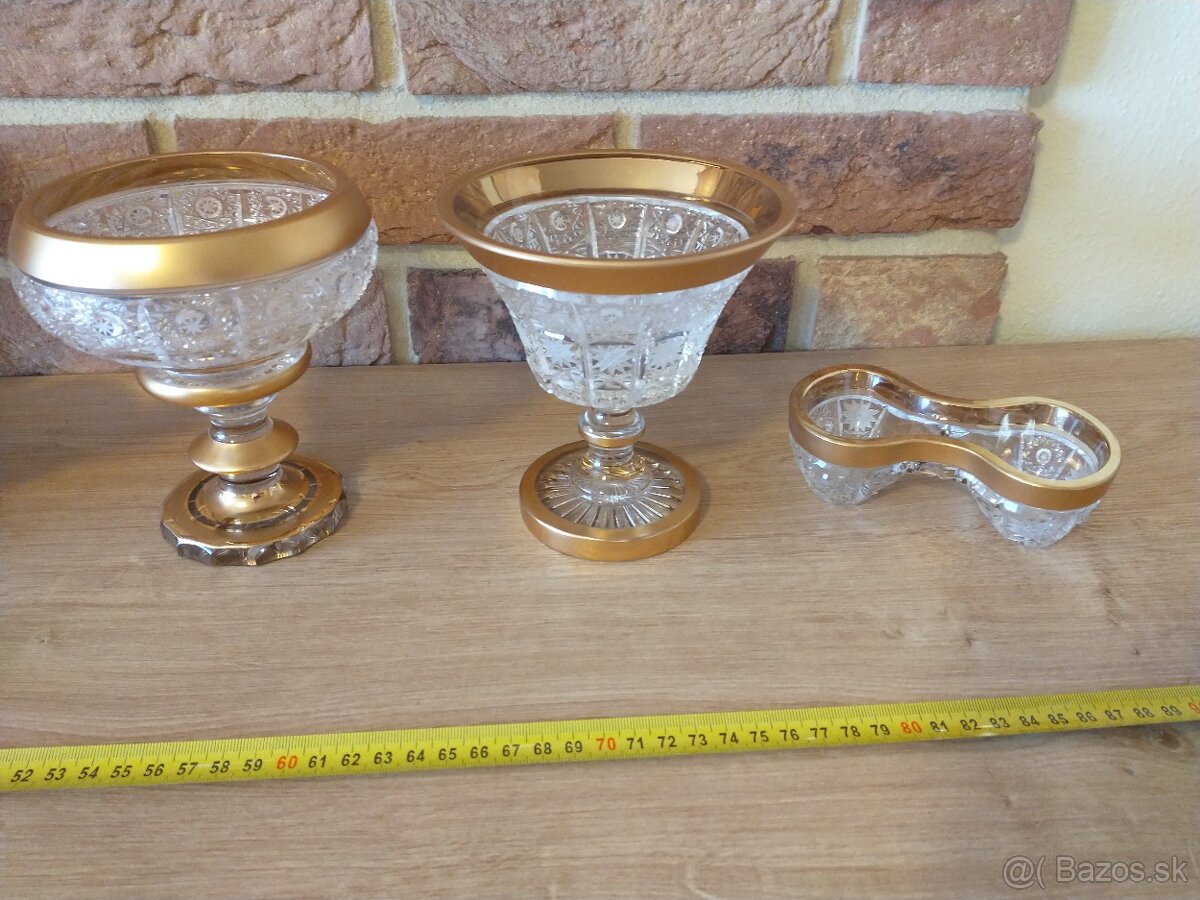 kryštál, sklo, žardiniéra, misa - 3