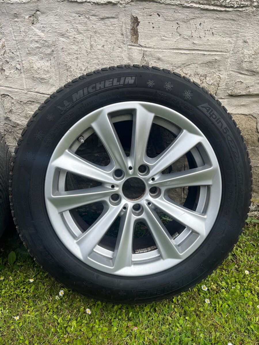 5x120 BMW r17 disky+ pneu zimné 225/55 r17 Runflat 8jx17eh2 - 3