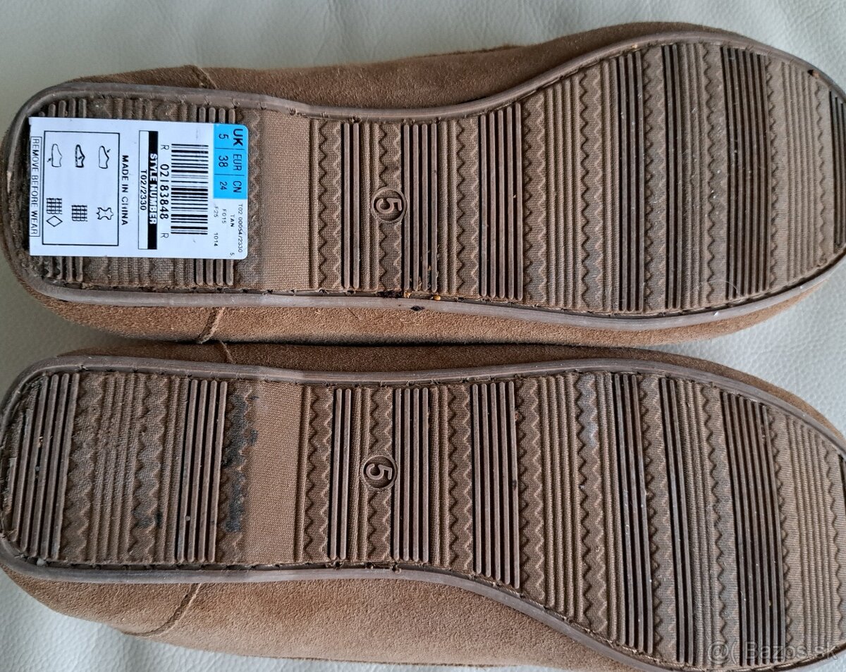Mokasiny kozene velkost 38 - 3