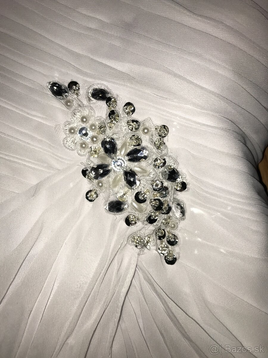 damske nove luxusne svadobne saty s krystalmi - 3