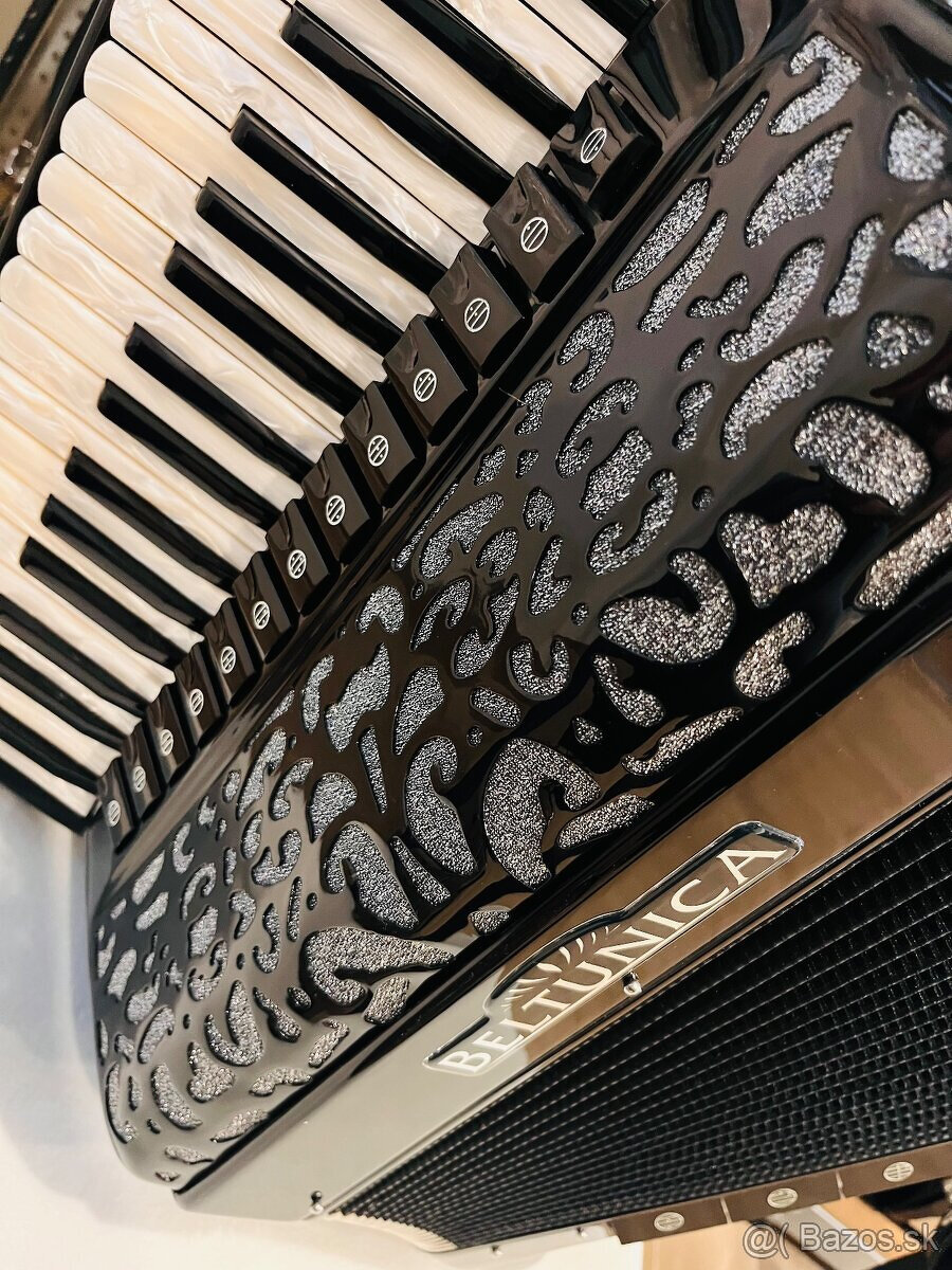Nový akordeón Beltunica Proffesionall- IV- 96 basový- krásny - 3