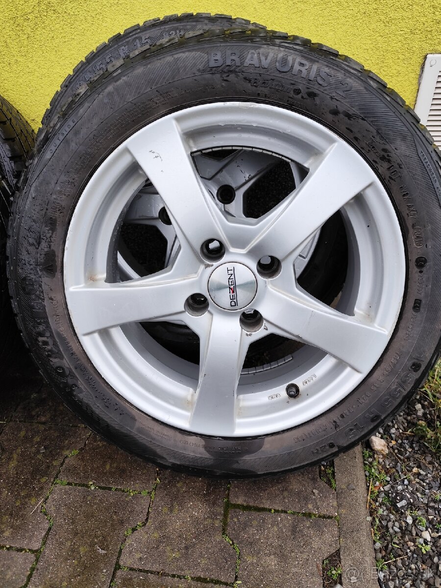 Predám disky Dezent 4x100 R15 +letné pneu. - 3