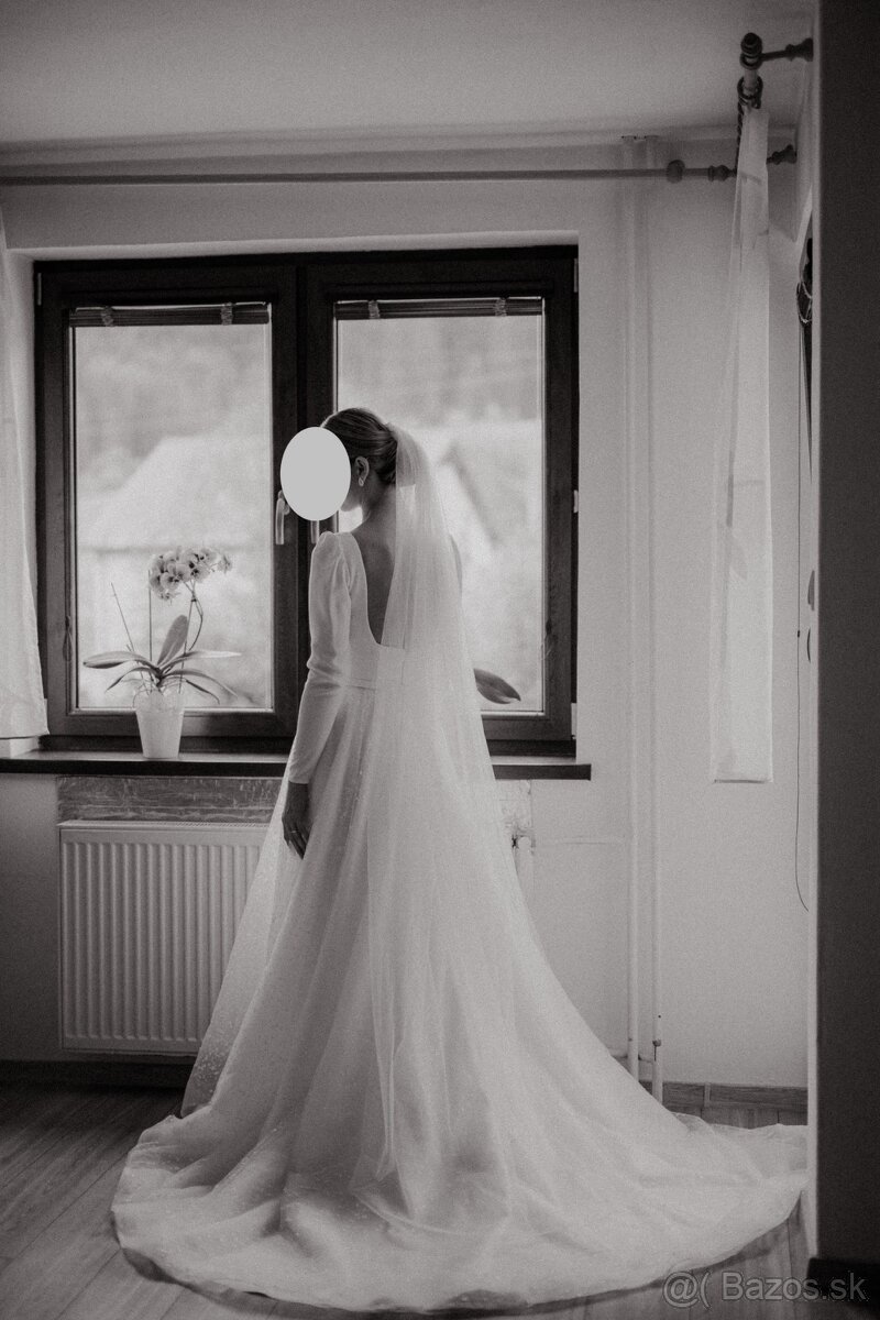 Svadobné šaty, veľkosť 36/38 - 3