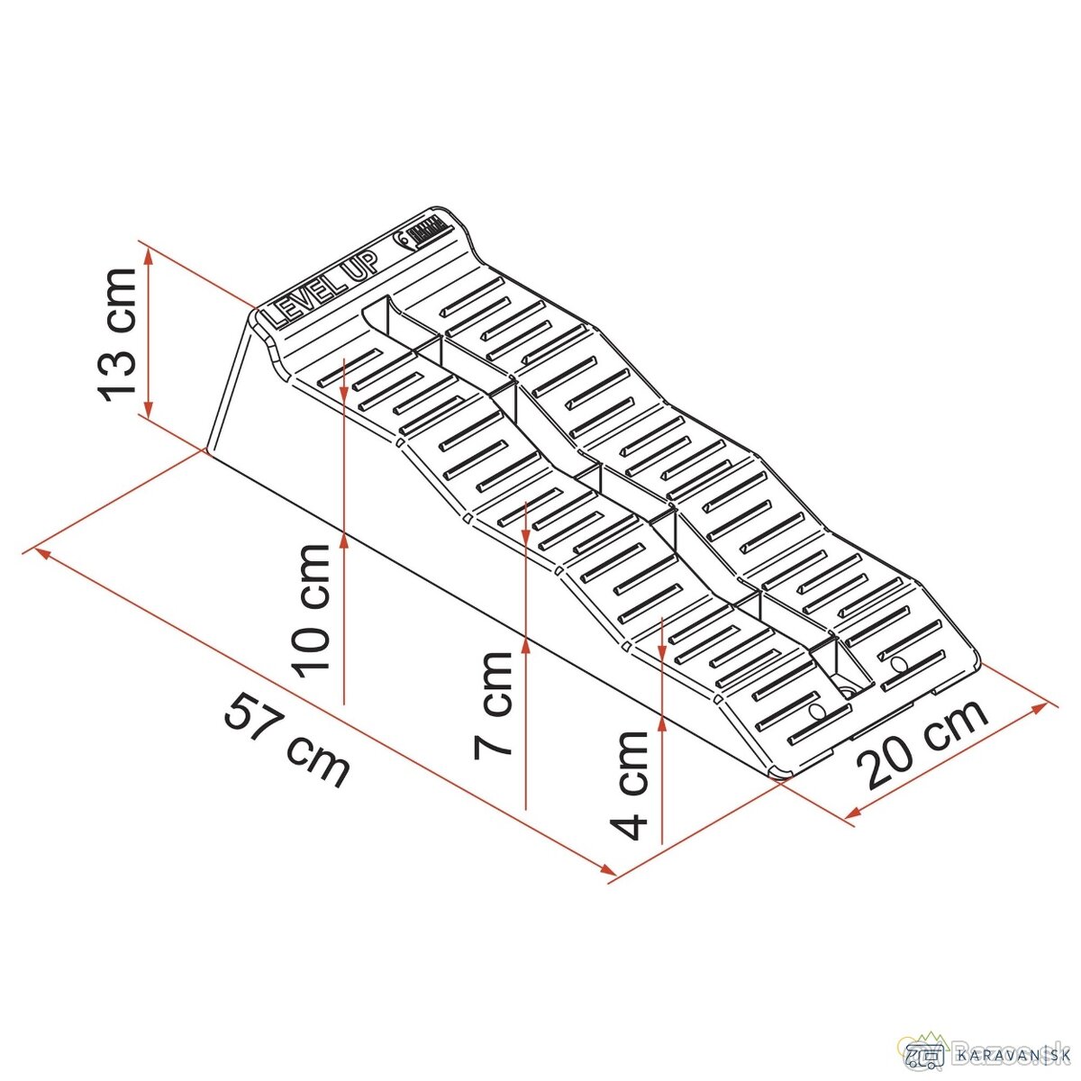 Vyrovnávacie kliny Level Up – sada 2 ks - 3