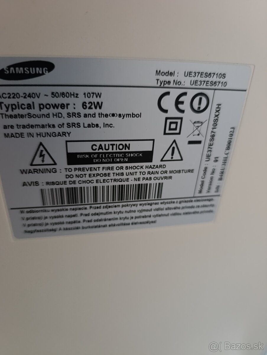 Samsung televízor biely 3D - 3