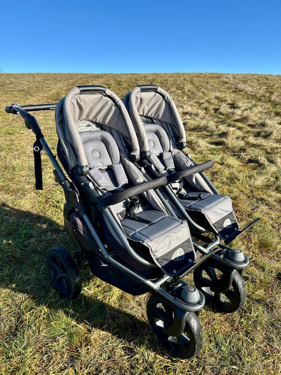 TFK duo combi kočík pre dvojičky / súrodenecký kočík - 3