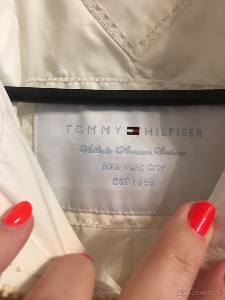 TOMMY HILFIGER originál snehobiela/damska bundicka L - 3