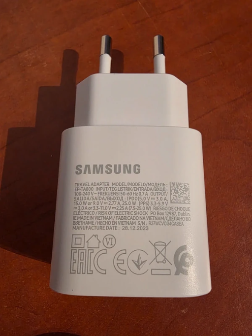 Originálna 25W nabíjačka Samsung C to C, biela - 3