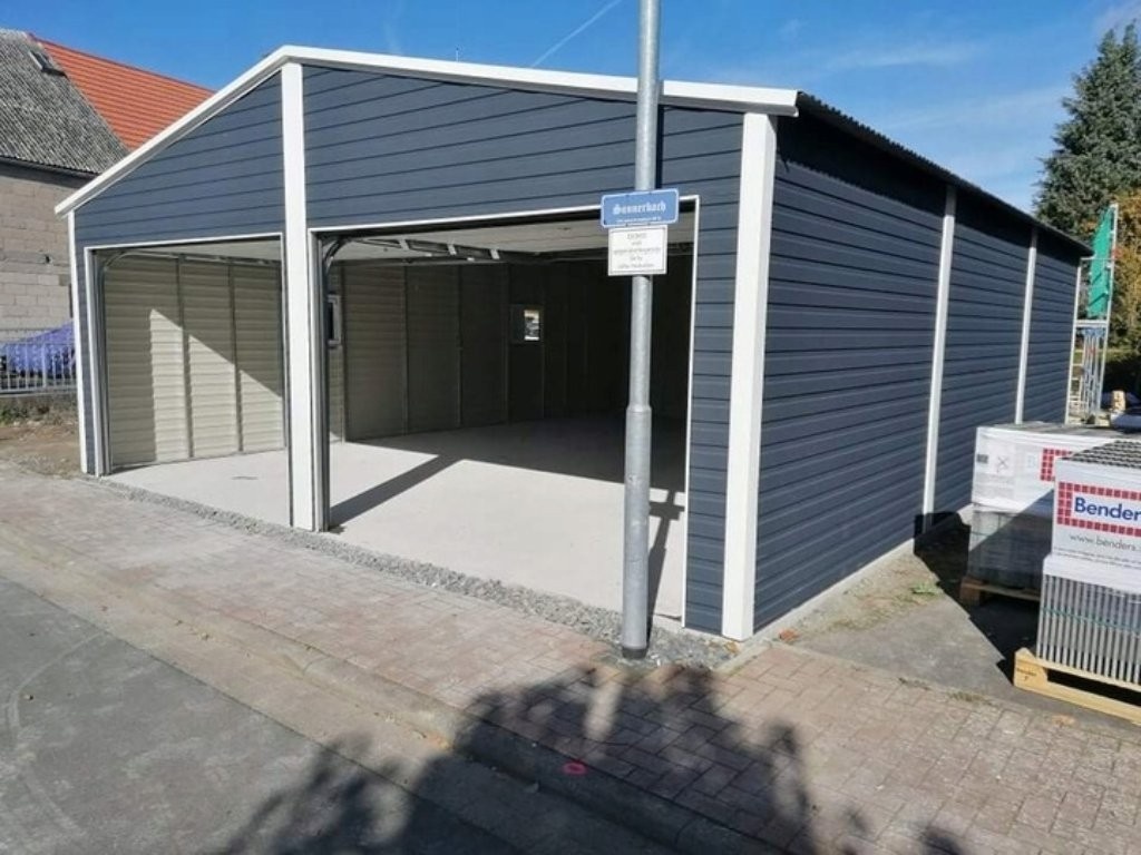 Plechová garáž 7x9m - 3