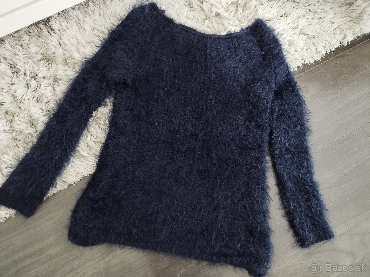 Dámsky pulóver modrý S/36 - 3