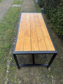 STÔL – DREVO & OCEĽ - 3