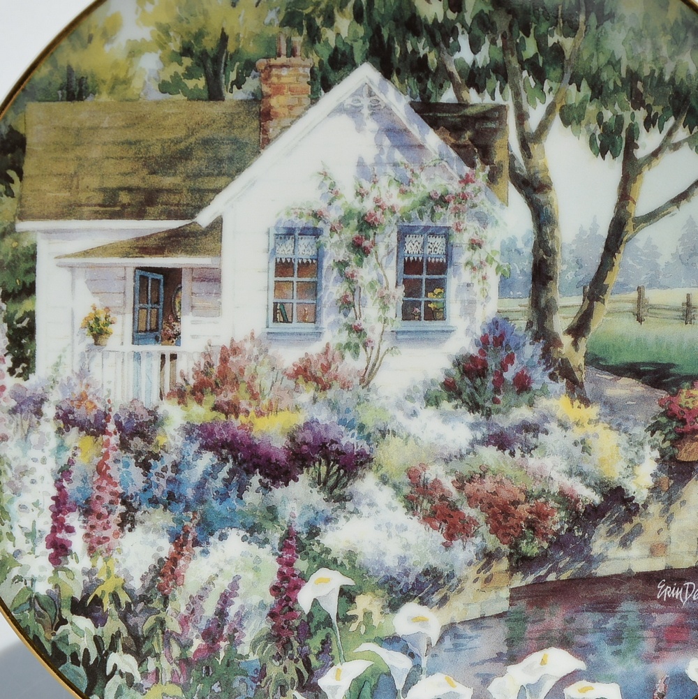 Zberateľské porcelánové taniere - chalúpka - 3