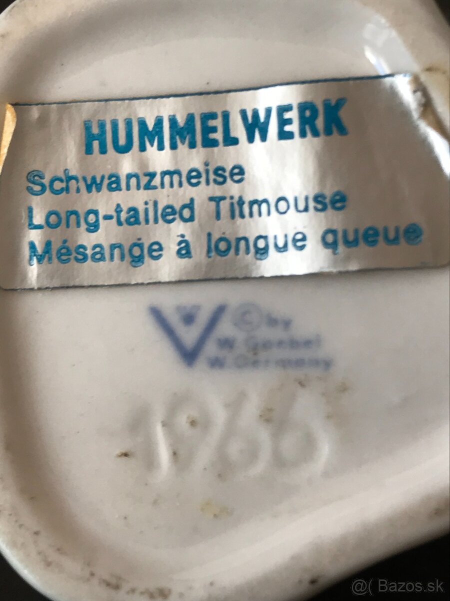 037 - Hummel, Goebel, Germany, porcelán vtáčik - 3