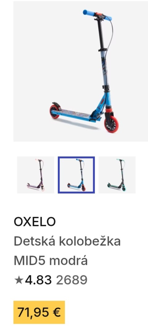 kolobežka OXELO MID5 - DECATLON............................. - 3