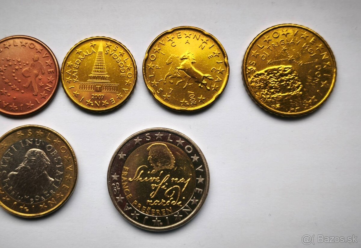 Kompletná sada mincí Slovinsko 2007 - 3