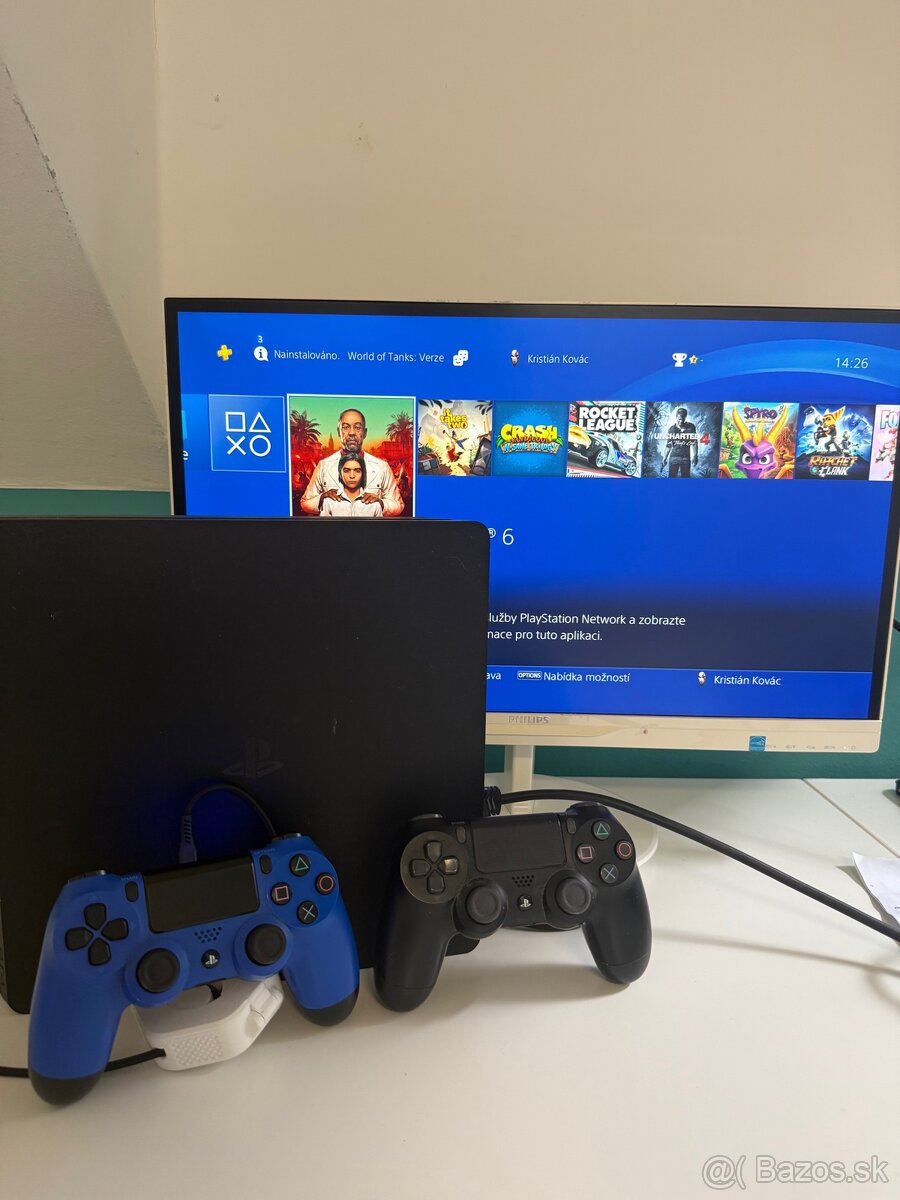 PS4 SLIM + 2OVLÁDAČE, HRY ‼️AKO NOVÉ‼️ - 3
