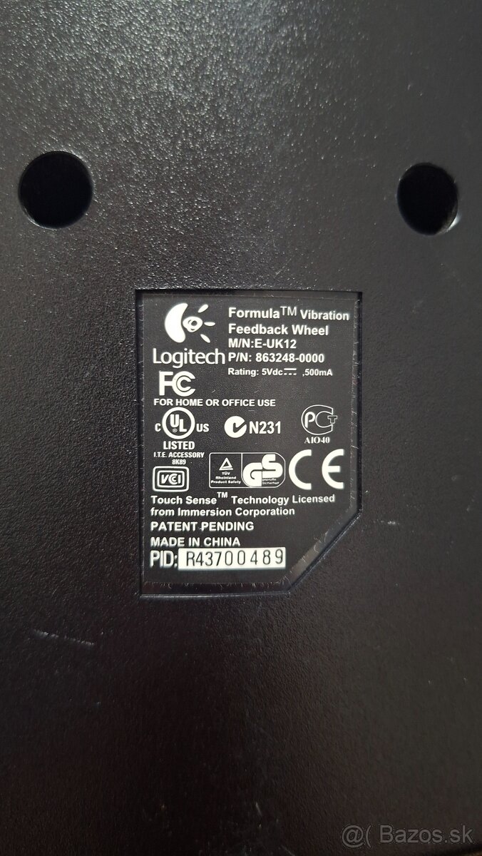 Herný volant logitech formula vibration feedback wheel - 3