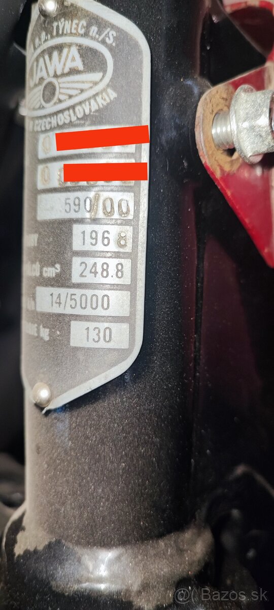 Jawa 250 sport platne TP a Spz - 3