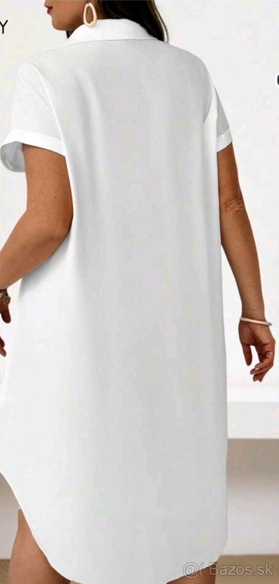 Košeľové šaty 2XL biele - 3