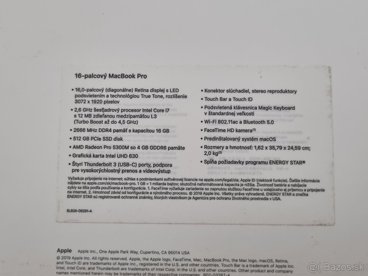 MacBook Pro 16" i7-2.6GHz/16GB/512GB - 3