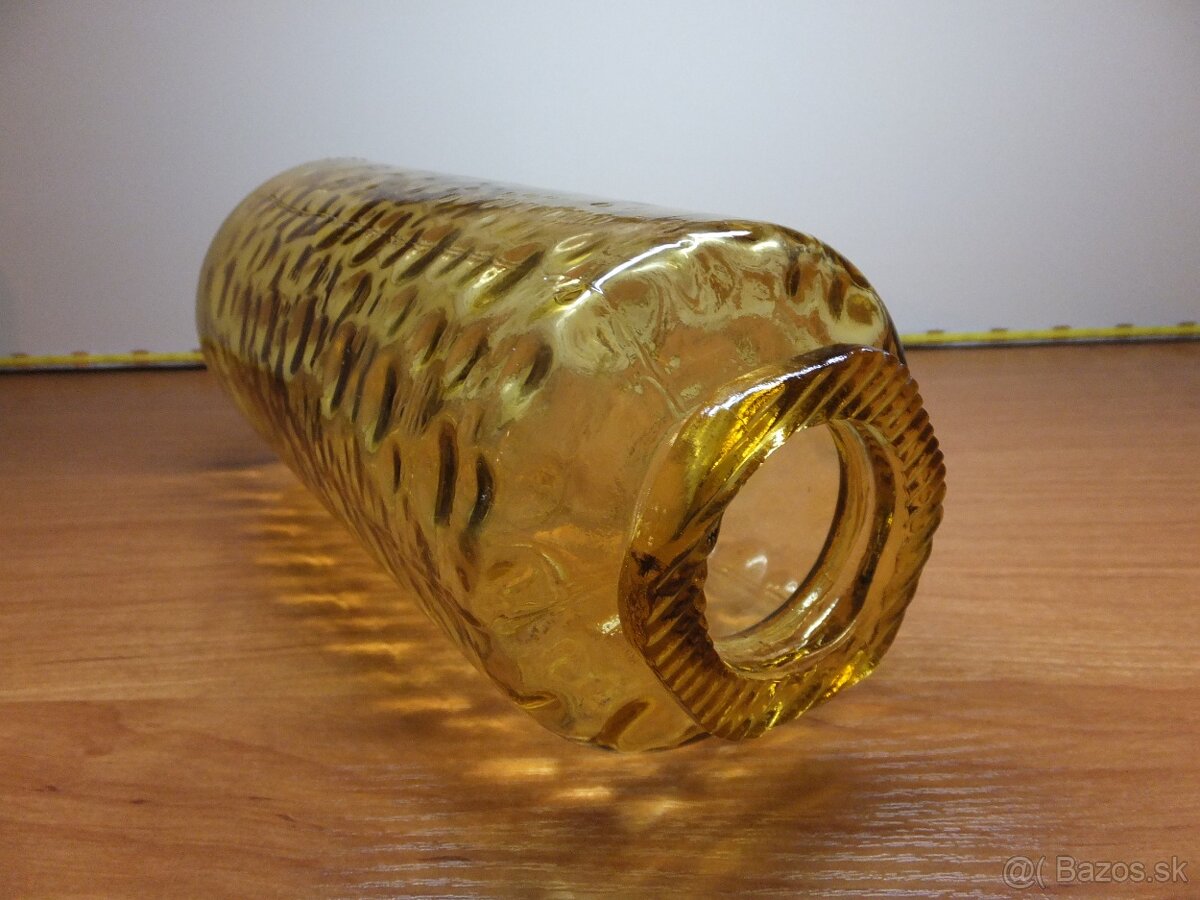 Retro ambrová pěkná velká váza. - 3