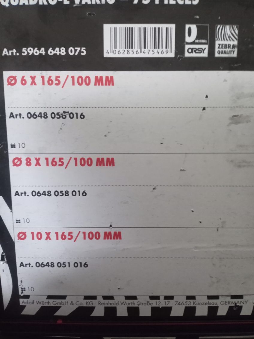 Vrtáky Würth do betónu - 3