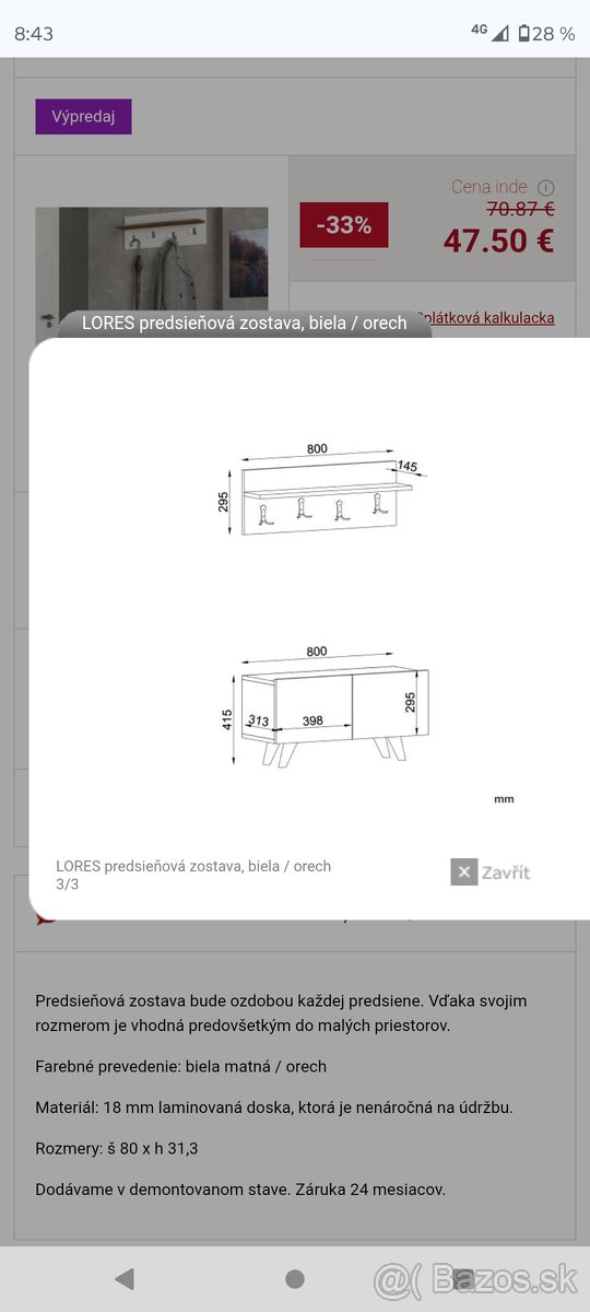 Vešiaková zostava - 3