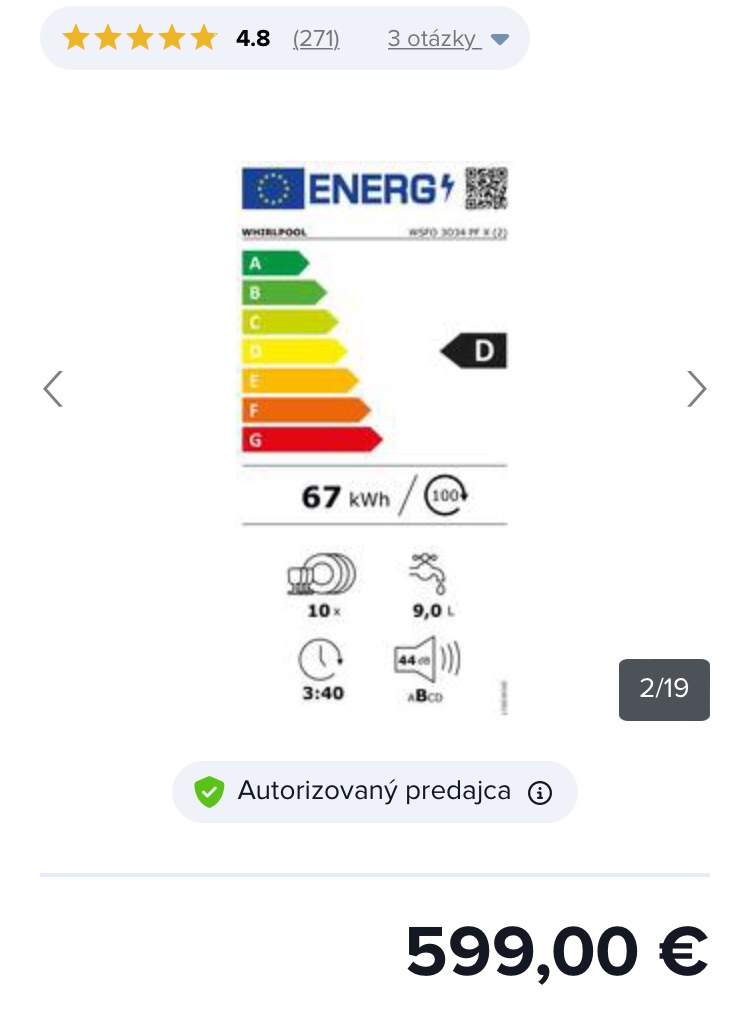 whirlpool WSFO 3034 PF X nerez 45cm - 3