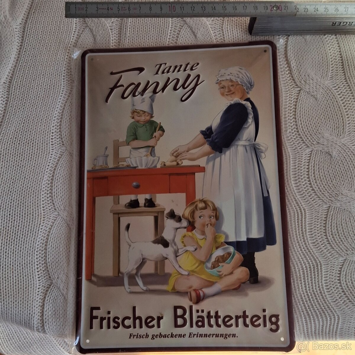 kovova vintage tabulka 30x20 cm - 3