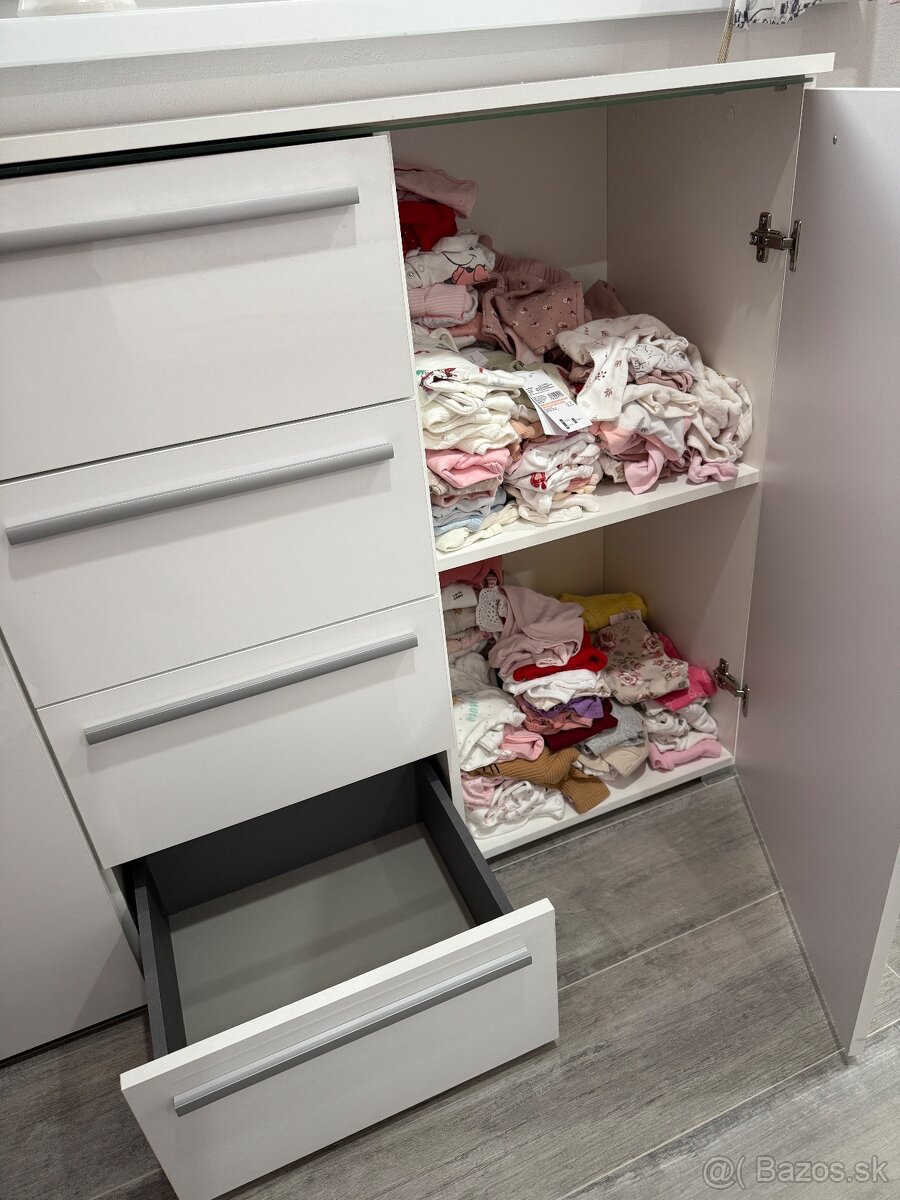 Biela lesklá komoda - 3