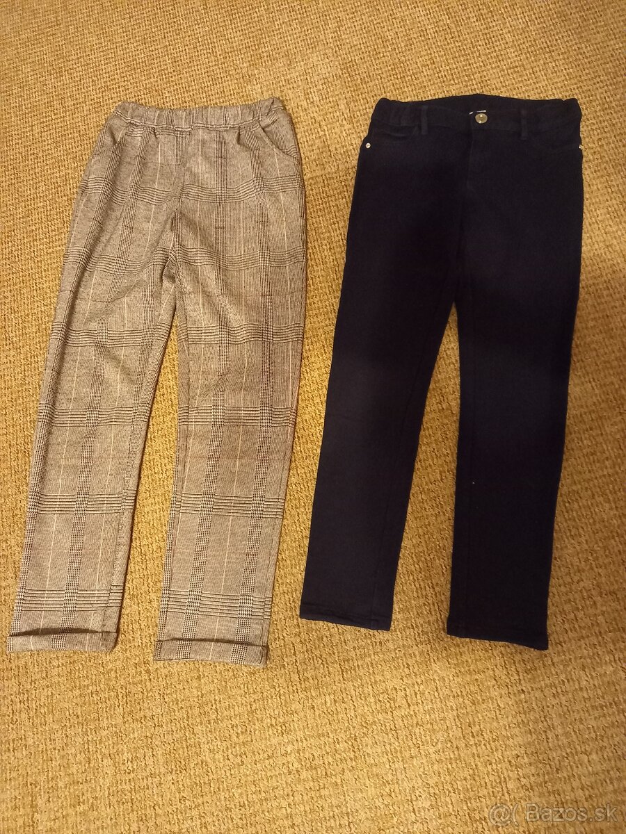 Dievčenské nohavice, rifle, elasťáky veľ. 146 - 7 ks - balík - 3