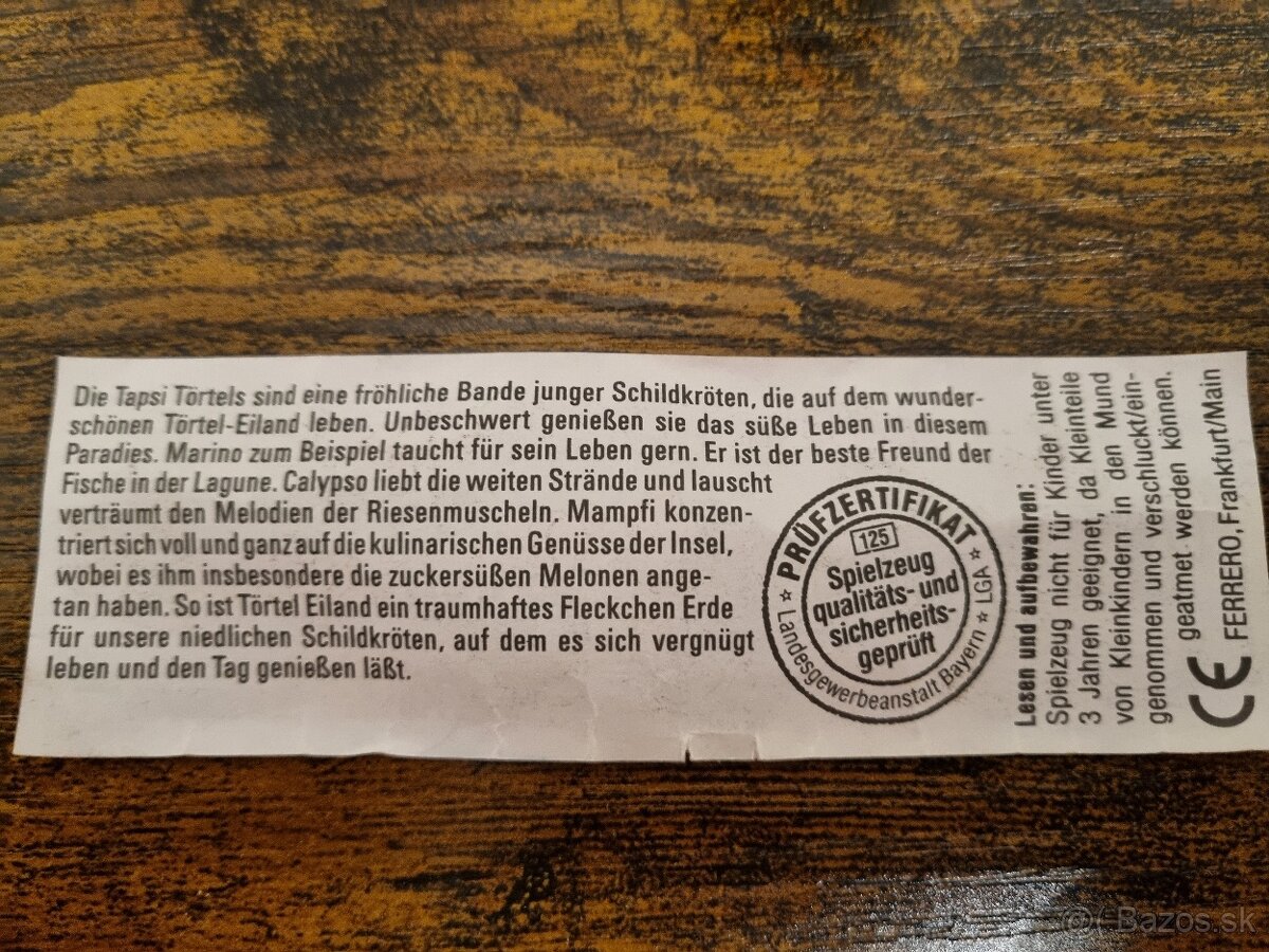 Kinder figúrka Amadeus 1991 s papierikom - 3