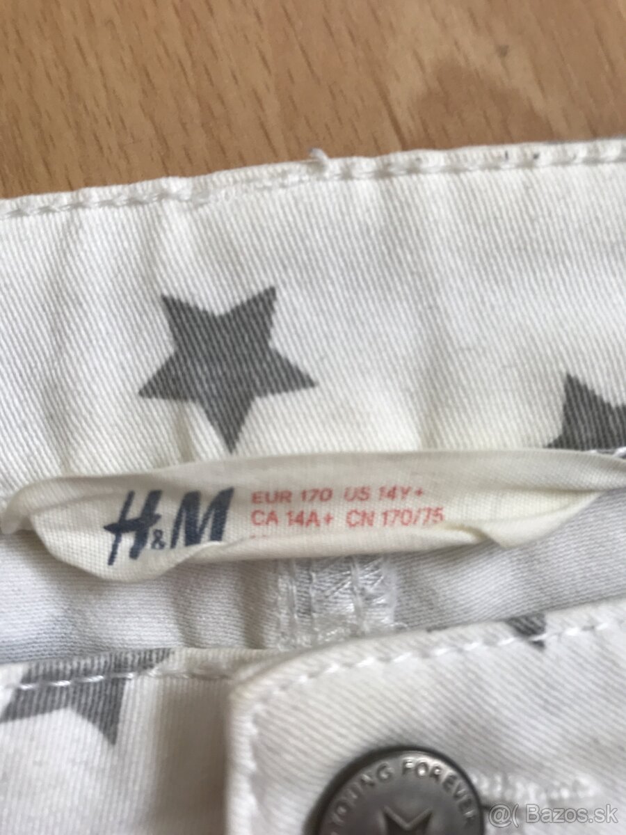 Predám H&M dievčenské rifľové kraťasy veľkosť 170 a 14+ - 3