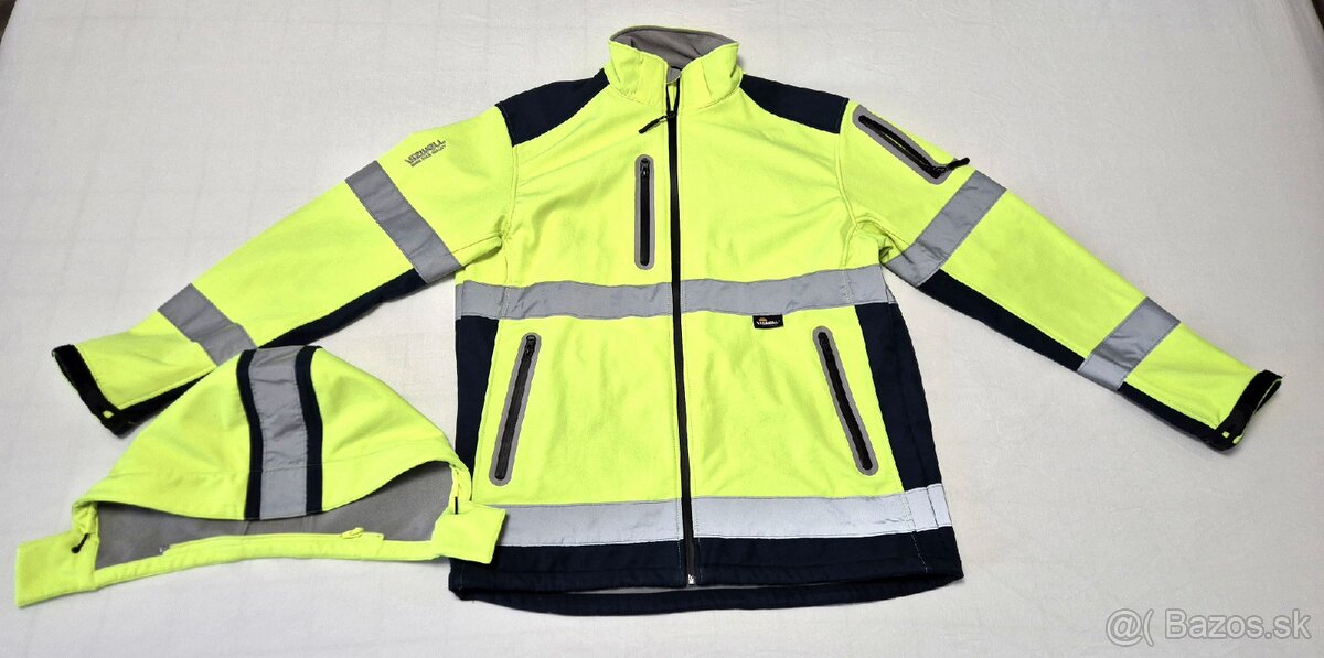 Reflexná bunda so softshelovou podšívkou a kapucňou - 3