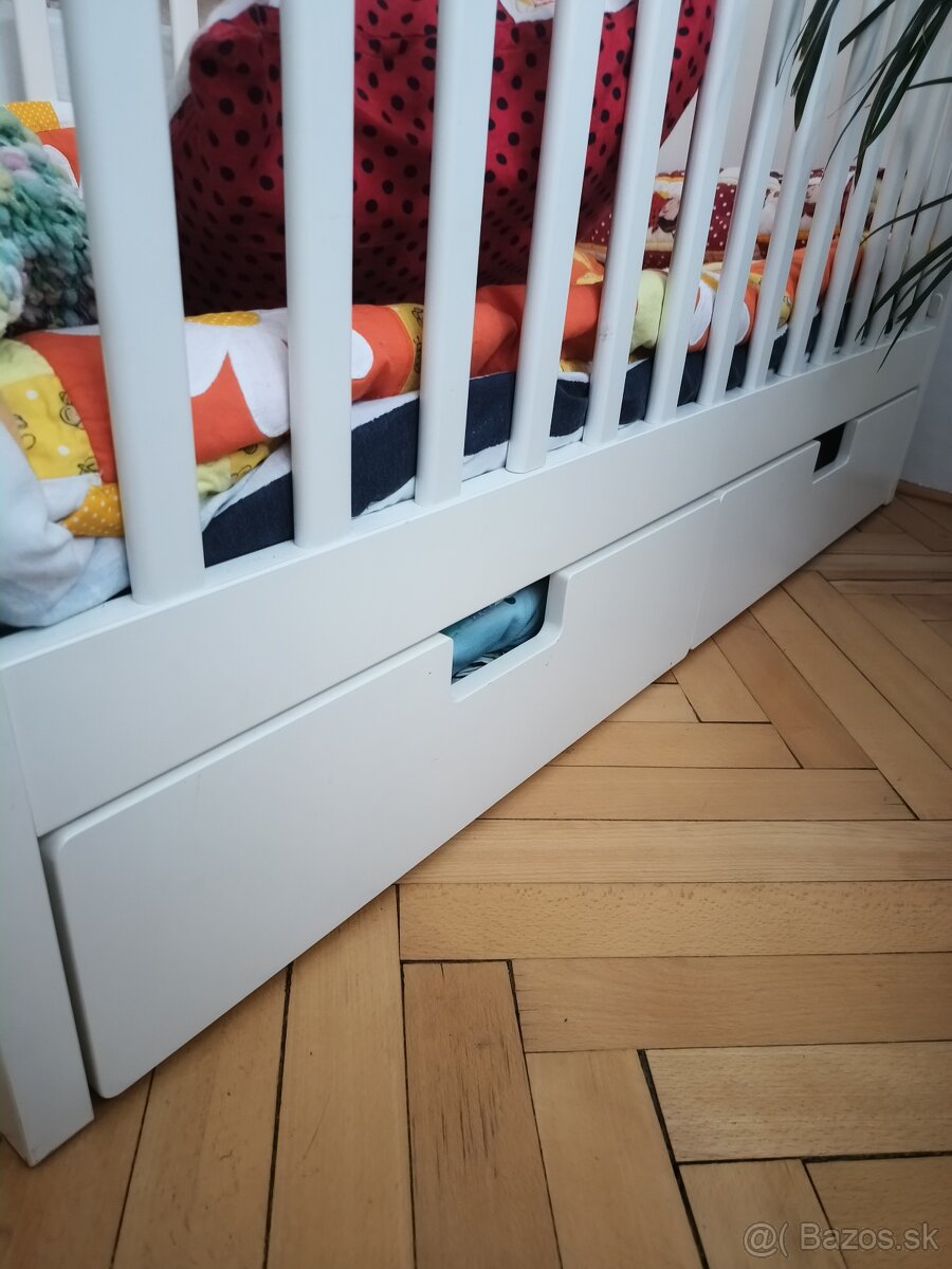Detská postieľka IKEA Stuva v dobrom stave (120x60 cm) - 3