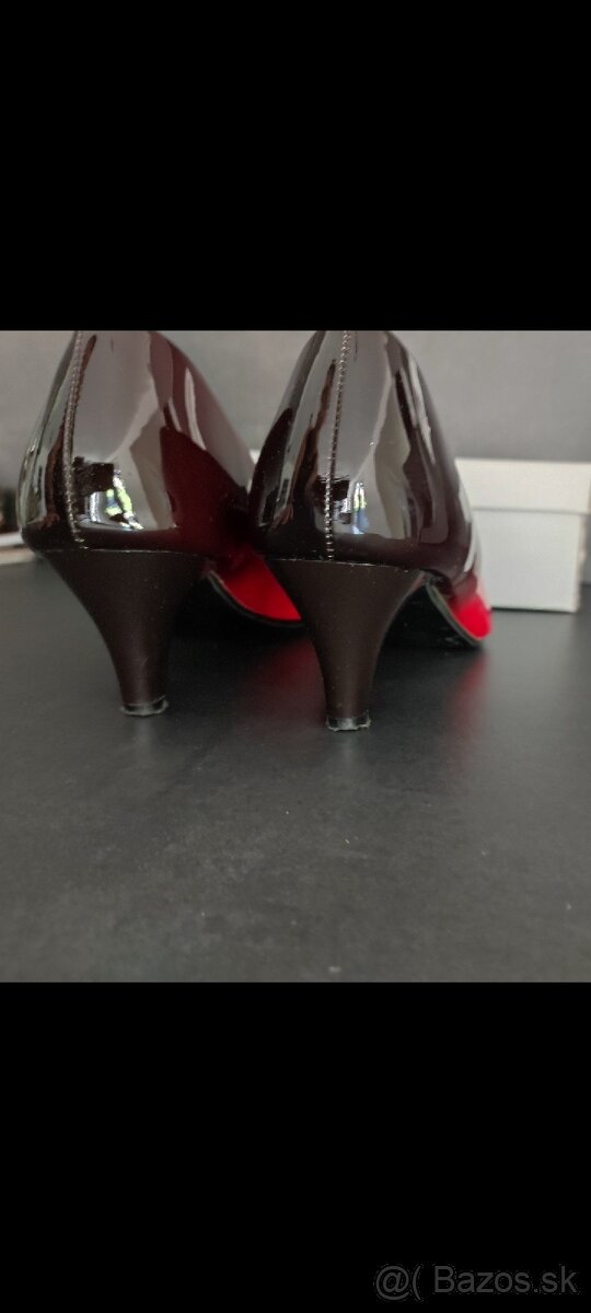 Červené lakované lodičky - 3