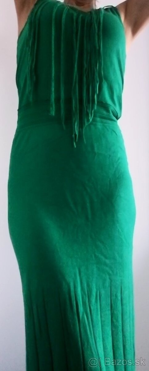 Dlhé zelené šaty, veľkosť 38 - 3